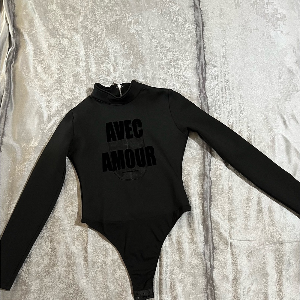Maniere De Voir , black bodysuit in a size 12